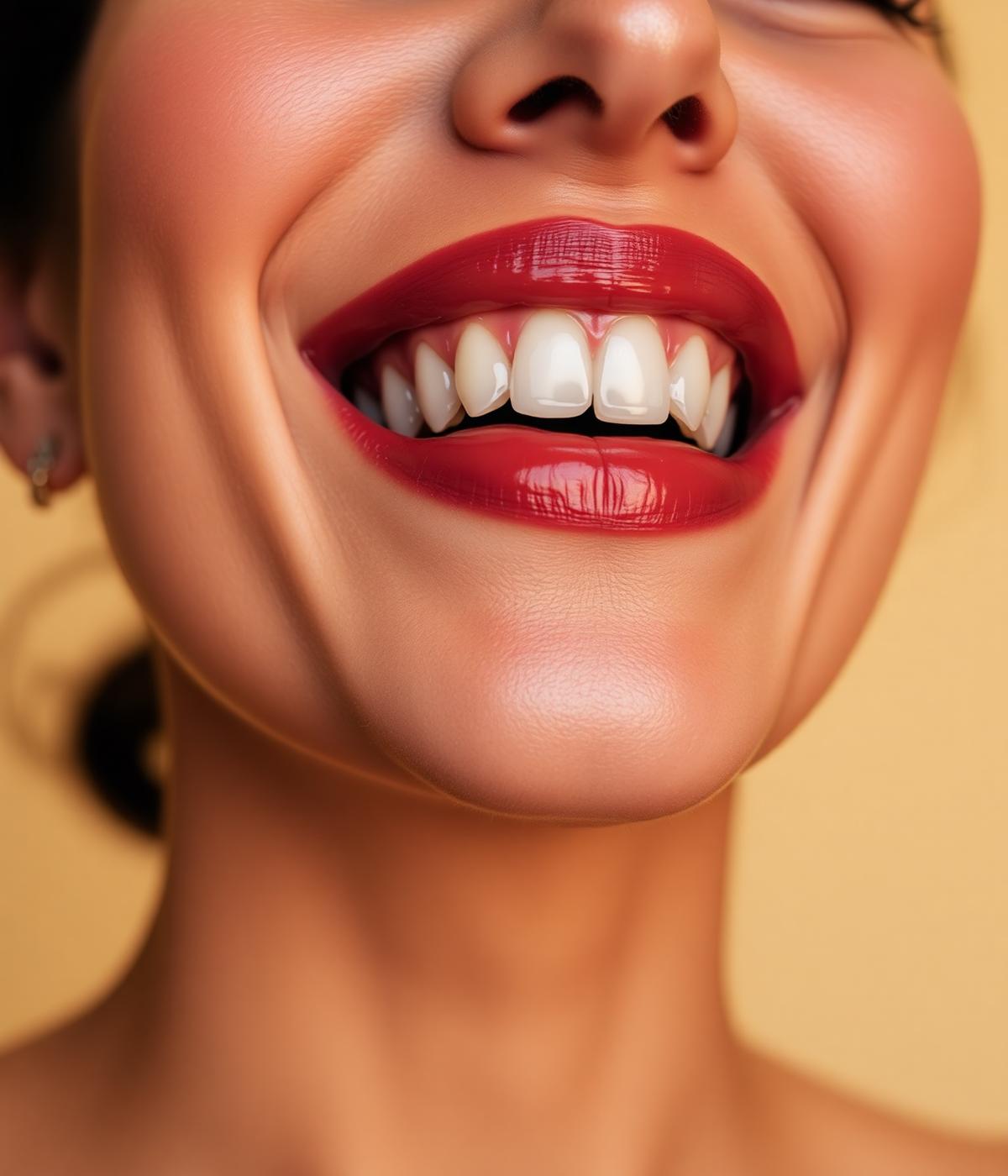 Close-up of a natural, radiant smile